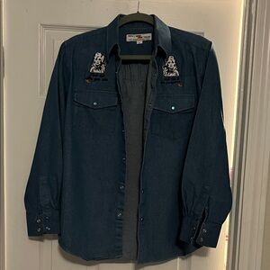 Blue Denim Western Shirt